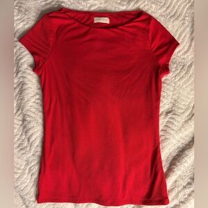 Red Cap Sleeve T-Shirt